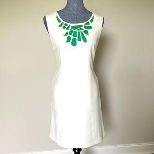 Vince Camuto White Dress w/Seafoam green detail